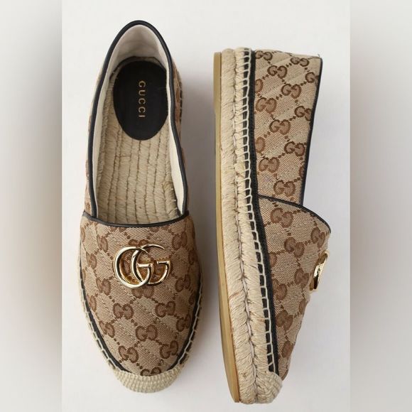 Gucci Shoes - Authentic GUCCI GG canvas espadrilles size 41 /11 US